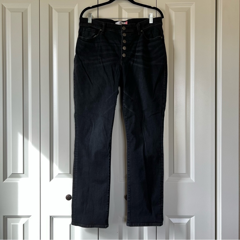 CAbi Button fly straight jeans size 12